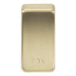 Knightsbridge 'FAN' Switch Cover Brushed Brass