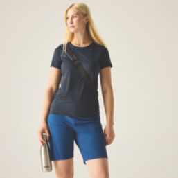 Regatta Fingal Edition Short Sleeve Womens T-Shirt Navy Size 10
