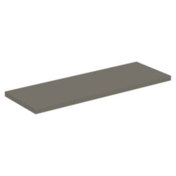 Ideal Standard i.life S Semi-Countertop Floorstanding Basin Unit with Black Handles & Basin Matt Quartz Grey 600mm x 210mm x 835mm