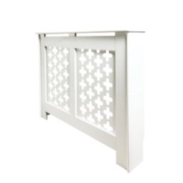 Refurb  Victorian Radiator Cover White 1220mm x 210mm x 918mm