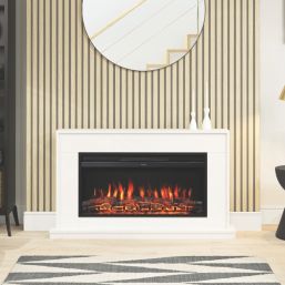 Be Modern Salehurst Grande Electric Fire Suite White 1320mm x 250mm x 760mm