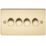 Knightsbridge  4-Gang 2-Way LED Intelligent Dimmer Switch  Polished Brass