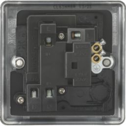 Knightsbridge  13A Switched Fused Spur with Neon Matt Black with Black Inserts