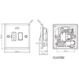 Knightsbridge  13A Switched Fused Spur with Neon Matt Black with Black Inserts