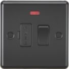 Knightsbridge  13A Switched Fused Spur with Neon Matt Black with Black Inserts