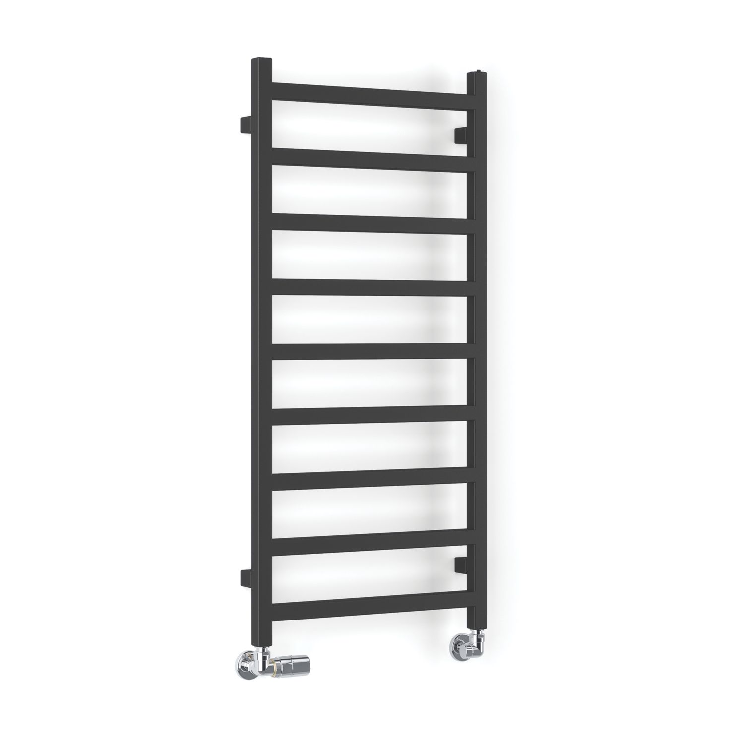 Terma 1080mm x 500mm 1351BTU Black Flat Designer Towel Radiator (659RH)