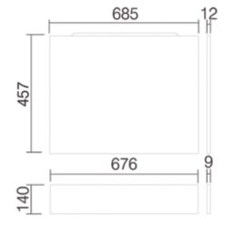 Laval Adjustable End Bath Panel 685mm White