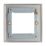 Contactum iConic 2-Module Modular Faceplate Brushed Steel