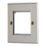 Contactum iConic 2-Module Modular Faceplate Brushed Steel