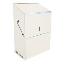 Trimetals 247 5' x 2' 6" (Nominal) Metal Gas Cylinder Storage with Base Buttermilk Cream