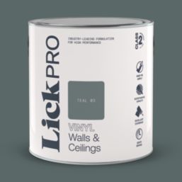 LickPro  2.5Ltr Teal 03  Vinyl Matt Emulsion  Paint