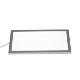 VEW Slim Rectangular LED Cabinet Lights Silver 6W 300lm 3 Pack
