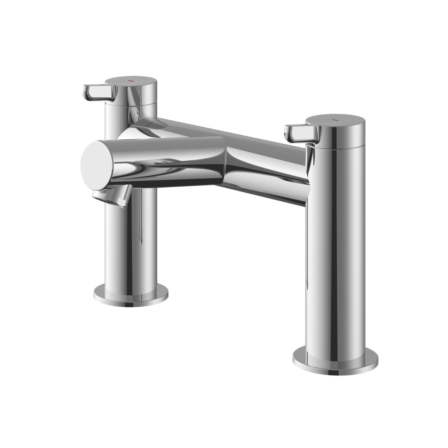 Swirl Bonda Chrome 192mm Deck Mounted Lever 2 Tap Holes Bath Mixer Tap (659XX)