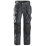 Snickers Rip Stop Floorlayer Trousers Grey / Black 36" W 32" L