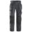 Snickers Rip Stop Floorlayer Trousers Grey / Black 36" W 32" L