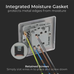 British General Nexus Metal 10AX 2-Gang 2-Way Light Switch  Black Nickel