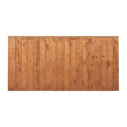 Forest Vertical Board Closeboard  Fence Panels Golden Brown 6' x 3' Pack of 4