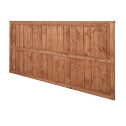 Forest Vertical Board Closeboard  Fence Panels Golden Brown 6' x 3' Pack of 4