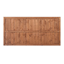 Forest Vertical Board Closeboard  Garden Fencing Panel Golden Brown 6' x 3' Pack of 4