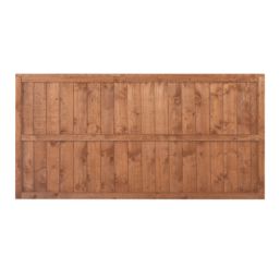 Forest Vertical Board Closeboard  Fence Panels Golden Brown 6' x 3' Pack of 4