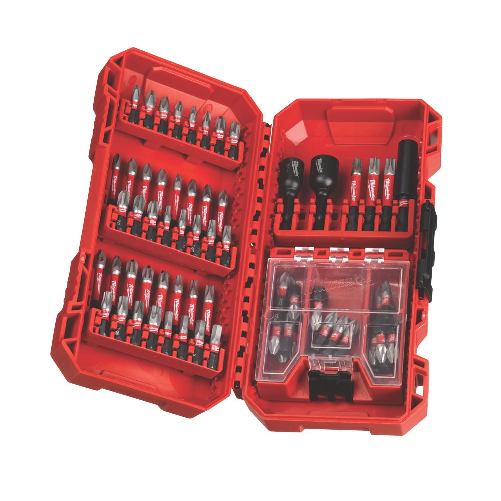 Milwaukee SHOCKWAVE 1/4" Hex Shank Mixed Impact Duty Bit Set CD PZ XL  70 Pieces