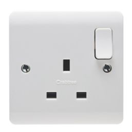 Crabtree Instinct 13A 1-Gang DP Switched Socket White