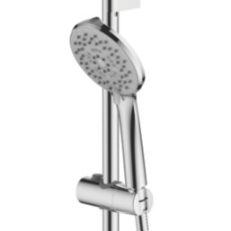 Swirl  Chrome-Plated 701mm Deck Mounted Dual Control Thermostatic Shower Mixer Tap