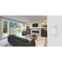 British General Evolve 1-Gang 2-Way LED Single Secondary Trailing Edge Touch Dimmer Switch  Brushed Steel with White Inserts