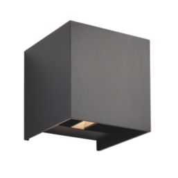 Saxby Rowan Outdoor LED Up & Down Wall Light Black 11W 950lm