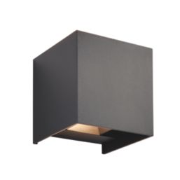 Saxby Rowan Outdoor LED Up & Down Wall Light Black 11W 950lm