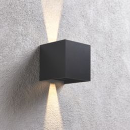 Saxby Rowan Outdoor LED Up & Down Wall Light Black 11W 950lm