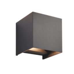 Saxby Rowan Outdoor LED Up & Down Wall Light Black 11W 950lm