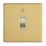 Contactum Lyric 10AX 1-Gang 1-Way Retractive Bell Switch Brushed Brass with White Inserts