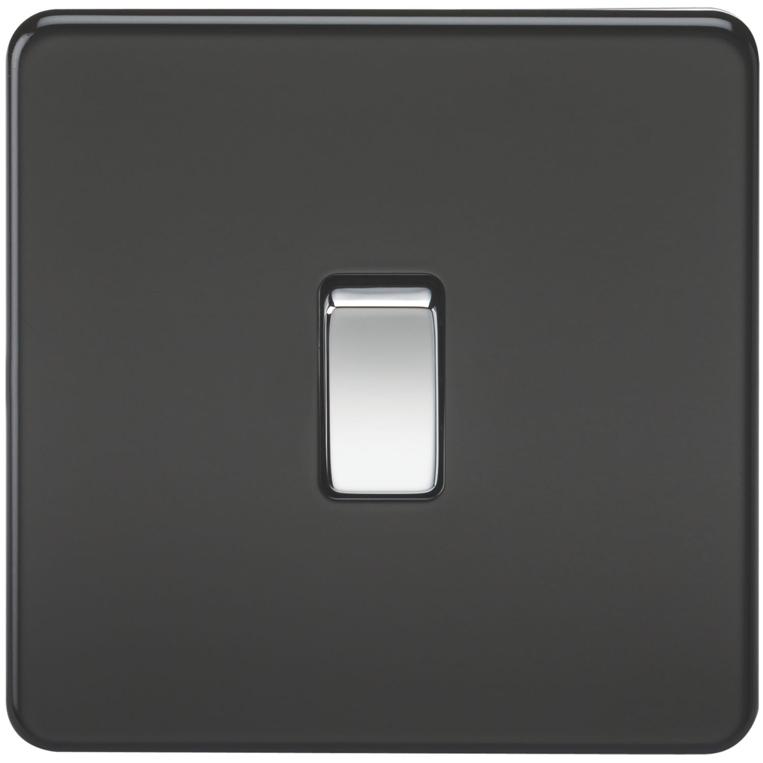 Knightsbridge 20A 1-Gang DP Control Switch Matt Black (660TY)