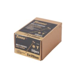 Turbo TX  TX Double-Countersunk  Multipurpose Screws 5mm x 120mm 50 Pack