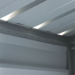 Yardmaster  6' x 3' 6" (Nominal) Pent Metal Bike Store Silver