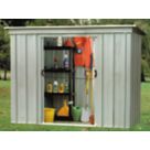 Yardmaster  6' x 3' 6" (Nominal) Pent Metal Bike Store Silver