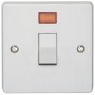 Crabtree Capital 20A 1-Gang DP Control Switch White with Neon