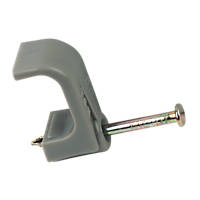 Tower Grey Twin & Earth Cable Clips 4-6mm 100 Pack