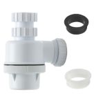 Euroflo  Universal Telescopic Bottle Trap White 40mm