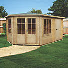 Shire Rowney 14' x 9' 6" (Nominal) Hip Timber Log Cabin