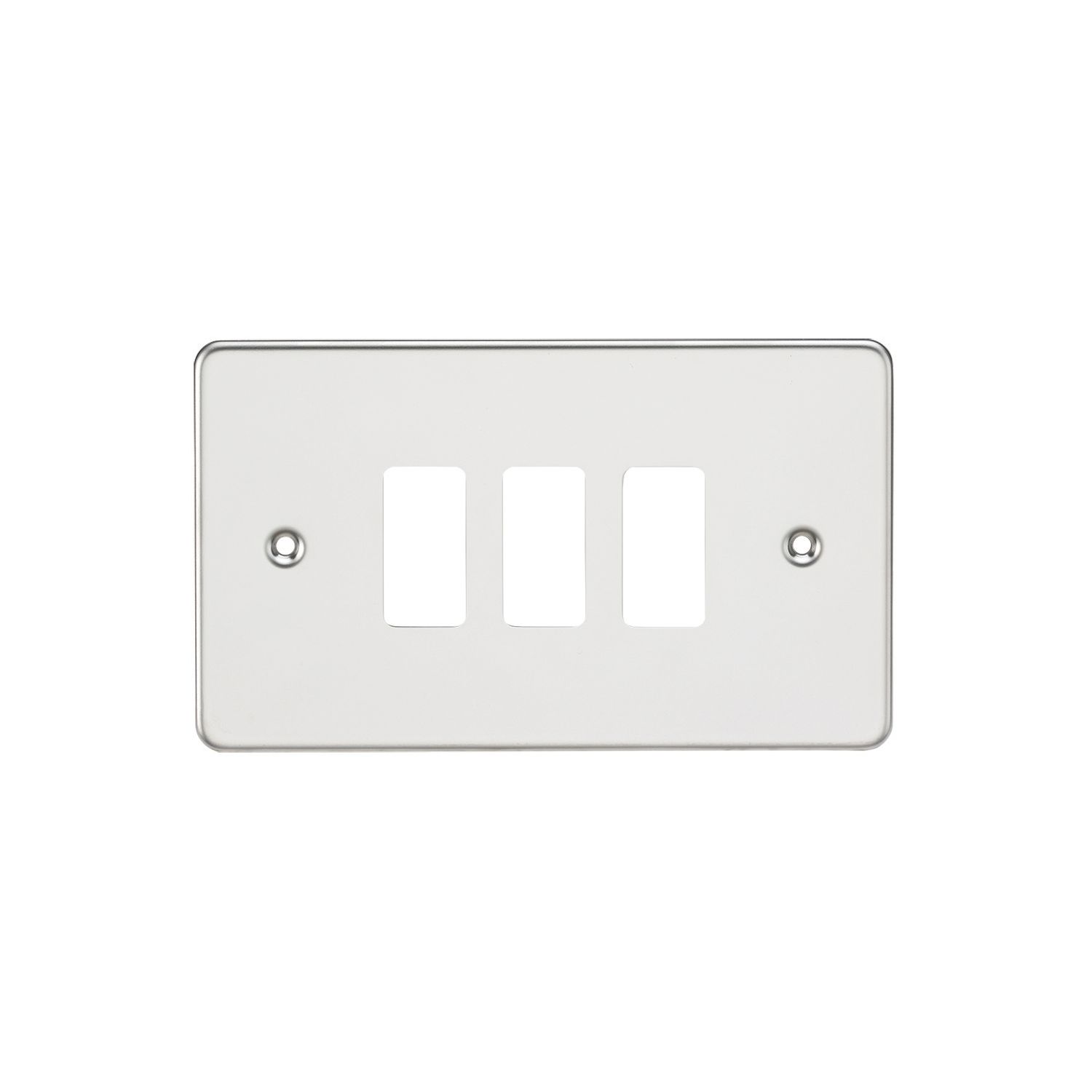 Knightsbridge 3-Module Grid Faceplate Polished Chrome (661CR)