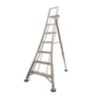 Werner Aluminium 2.27m 5 Step Swingback Platform Step Ladder