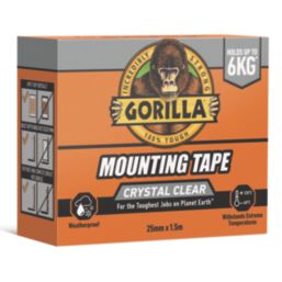 Gorilla Glue  Double-Sided Mounting Tape Clear 1.5m x 25mm