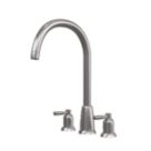 ETAL Cuthbert Dual Lever 3-Hole Kitchen Tap Pewter