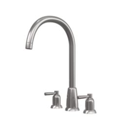 ETAL Cuthbert Dual Lever 3-Hole Kitchen Tap Pewter