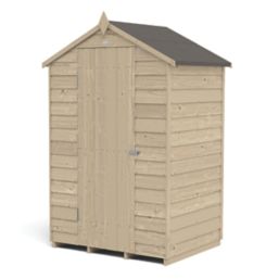 Forest  4' x 3' (Nominal) Apex Overlap Timber Shed with Base & Assembly