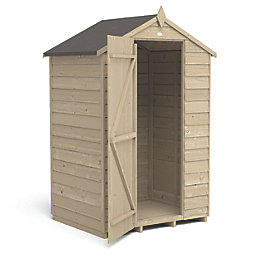 Forest  4' x 3' (Nominal) Apex Overlap Timber Shed with Base & Assembly