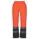 Regatta Pro Hi-Vis Over Trousers Elasticated Waist Orange / Navy XX Large 38" W 31" L