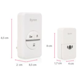 Byron DBY-23442BS Plug-In Wireless Door Chime White